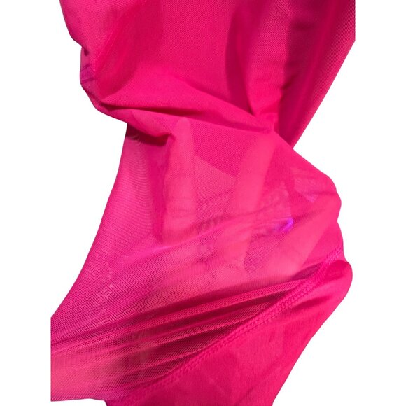 Bally Total Fitness Ankle Legging XL Polyester/Spandex Pink Chevron Print - Picture 7 of 8